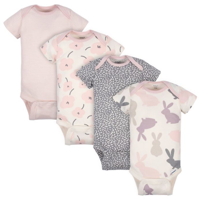 Gerber® Onesies® 4Pack Bunny Bodysuits Bed Bath & Beyond