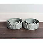 Alternate image 1 for Park Life Designs &quot;Dog&quot; Classic Medium Dog Bowls in Grey (Set of 2)