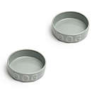 Alternate image 0 for Park Life Designs &quot;Dog&quot; Classic Medium Dog Bowls in Grey (Set of 2)