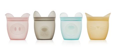 Zip Top Animal Baby Snack Containers (Set of 4)