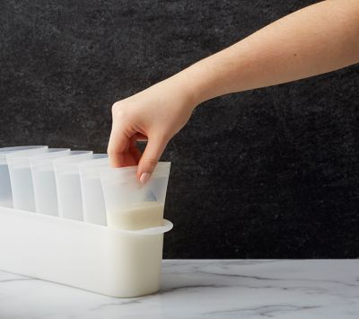 Zip Top Breast Milk Storage Set with Freezer Tray