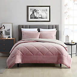 Swift Home Plush Fleece 2-Piece Twin/Twin XL Comforter Set in Rose