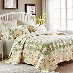 Bliss Reversible Twin Quilt Set in Ivory