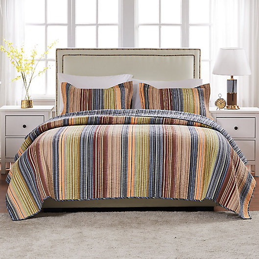 Alternate image 1 for Greenland Home Fashions Katy 3-Piece Reversible Quilt Set