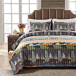 Greenland Home Fashions Black Bear Lodge 3-Piece Reversible Quilt Set