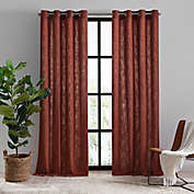 Mercantile Hawthorne 84-Inch Grommet Light Filtering Lined Curtain Panel in Brick (Single)