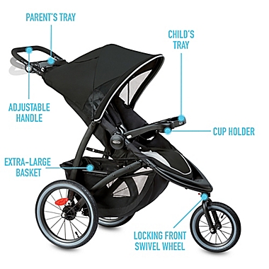 Graco&reg; FastAction&trade; Jogger LX Stroller in Drive. View a larger version of this product image.