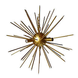 A&B Home Modern Star 6-Light Chandelier in Gold