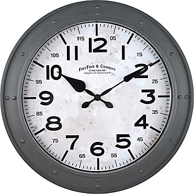 FirsTime &amp; Co.&reg; 18-Inch Donovan Wall Clock in Grey. View a larger version of this product image.
