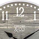 Alternate image 5 for FirsTime&reg; Arlo Farmhouse 20-Inch Wall Clock in Grey