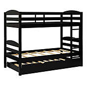Forest Gate&trade; Twin Over Twin Bunk Bed with Trundle in Black