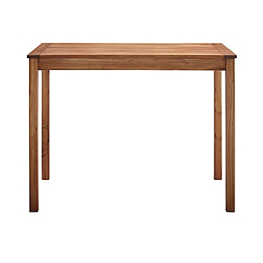 Forest Gate Rectangular Acacia Wood Patio Bar Table in Brown. View a larger version of this product image.