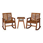 Alternate image 0 for Forest Gate&trade; 3-Piece Patio Rocking Chair Set in Brown