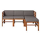 Alternate image 4 for Forest Gate&trade; 4-Piece Modular Acacia Wood Patio Sectional Set in Brown/Grey