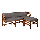 Alternate image 0 for Forest Gate&trade; 4-Piece Modular Acacia Wood Patio Sectional Set in Brown/Grey