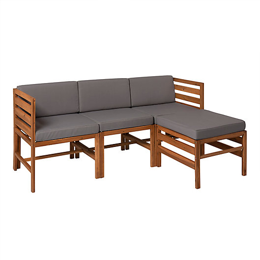 Alternate image 1 for Forest Gate™ 4-Piece Modular Acacia Wood Patio Sectional Set