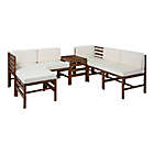 Alternate image 7 for Forest Gate&trade; 7-Piece Modular Acacia Wood Patio Sectional Set in Dark Brown/White