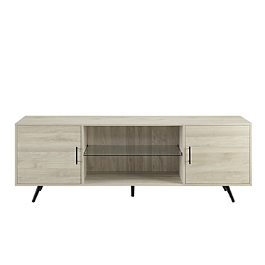 Forest Gate&trade; Grace 70-Inch Glass Shelf TV Stand in Birch. View a larger version of this product image.