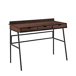 Forest Gate™ Sage 42-Inch Angled Front Desk in Dark Walnut