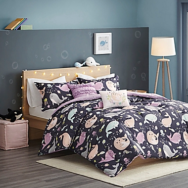 Urban Habitat Kids Magical Narwhals 5-Piece Reversible Comforter Set. View a larger version of this product image.
