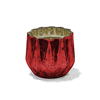 Zodax Tulip Antique Glass Jar Candle in Red. View a larger version of this product image.