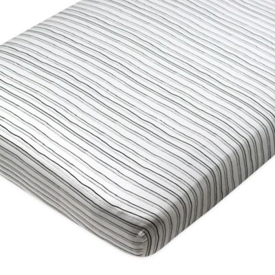 black and white striped crib sheet