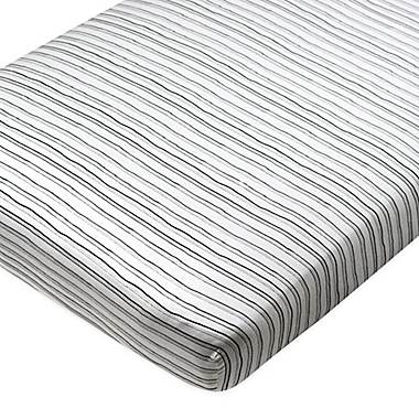 The Honest Company&reg; Striped Organic Cotton Fitted Crib Sheet. View a larger version of this product image.