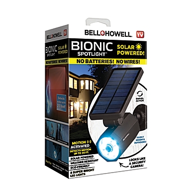 Bell + Howell  4-Watt Equivalent Solar Powered Utility Light in Black. View a larger version of this product image.