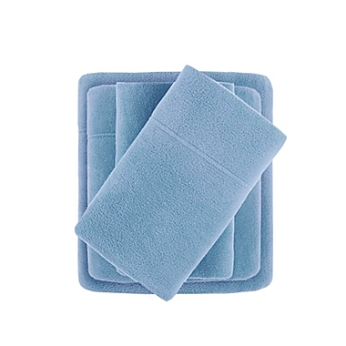 True North by Sleep Philosophy Micro Fleece Twin Sheet Set in Blue. View a larger version of this product image.