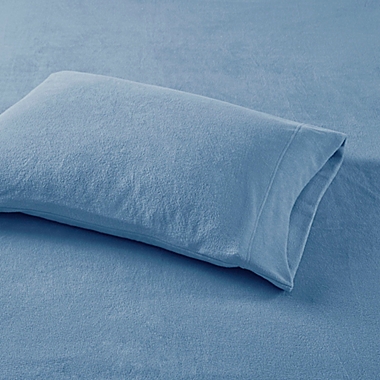 True North by Sleep Philosophy Micro Fleece Twin Sheet Set in Blue. View a larger version of this product image.