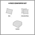 Alternate image 12 for Madison Park Delancey 4-Piece Queen Comforter Set in White