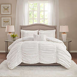 Madison Park Delancey 3-Piece Twin/Twin XL Comforter Set in White