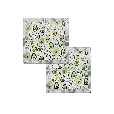 Loulou Lollipop Avocado Muslin Security Blankets (Set of 2). View a larger version of this product image.