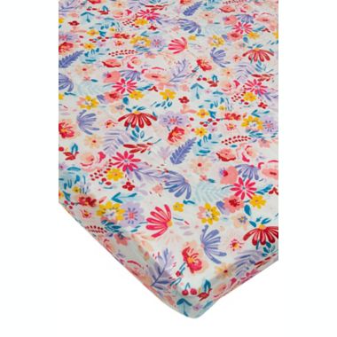 Loulou Lollipop Light Floral Field Crib Sheet. View a larger version of this product image.
