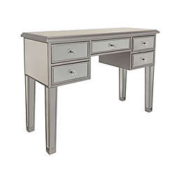 The Urban Port 5-Drawer Mirrored Console Table in Silver