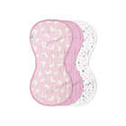 Alternate image 0 for green sprouts&reg; 3-pack Organic Cotton Muslin Burp Cloths in Pink Bunny