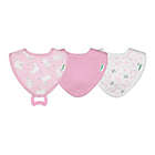 Alternate image 0 for green sprouts&reg; 3-Pack Organic Cotton Muslin Stay-dry Teether Bibs in Pink Bunny