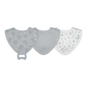 green sprouts&reg; Organic Cotton Muslin Stay-dry Teether Bibs in Gray Koala