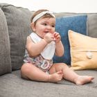 Alternate image 3 for green sprouts&reg; 3-Pack Organic Cotton Muslin Stay-dry Teether Bibs in Aqua Fox