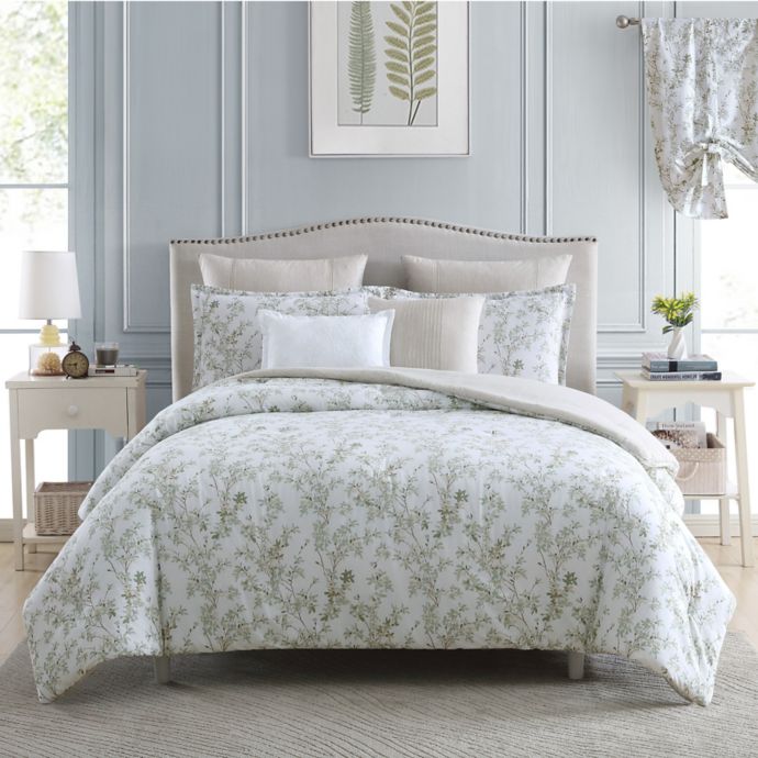 Laura Ashley® Lindy Comforter Bonus Set in Light Green Bed Bath and