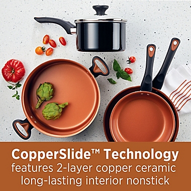 Farberware&reg; Glide&trade; Nonstick Copper Ceramic 12-Piece Cookware Set. View a larger version of this product image.