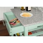 Alternate image 5 for Roger Kitchen Island with Granite Top