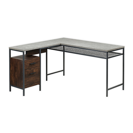 Alternate image 1 for Sauder® Market  Commons Wood L- Shaped Desk in Rustic