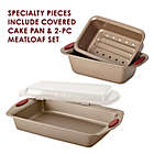 Alternate image 7 for Rachael Ray&trade; Cucina Non-Stick 10-Piece Bakeware Set in Brown/Red