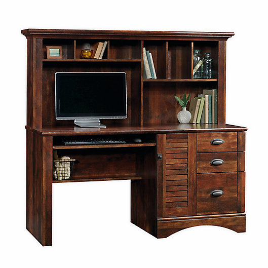 Alternate image 1 for Sauder® Harbor View Computer Desk with Hutch in Curado Cherry