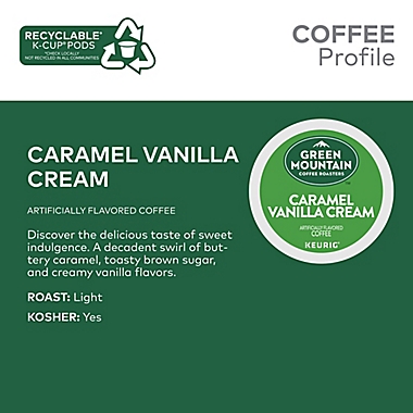 Green Mountain Coffee&reg; Caramel Vanilla Cream Coffee Keurig&reg; K-Cup&reg; Pods 96-Count. View a larger version of this product image.