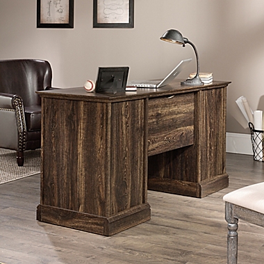 Sauder&reg; Barrister Lane 2-Drawer Executive Computer Desk in Brown Oak. View a larger version of this product image.