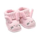 Alternate image 0 for goldbug Newborn Crochet Knit Bunny Bootie in Pink