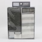 Alternate image 1 for Indecor Watercolor Stripe 4-Piece Bath Set in Grey