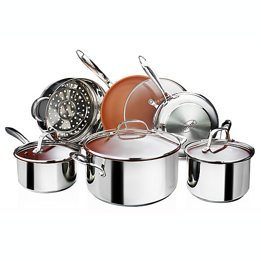 Alternate image 1 for Gotham™ Steel Nonstick Stainless Steel 10-Piece Cookware Set